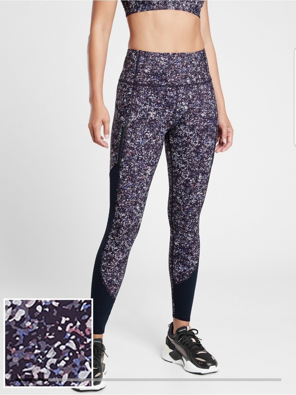 Athleta Rainier Printed Mesh Tight Leggings
